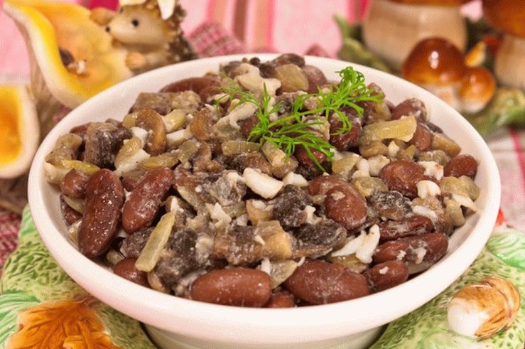 Salada de Feijão e Cogumelo