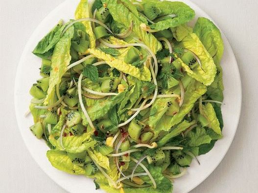 Salada de fotos com kiwi e hortelã