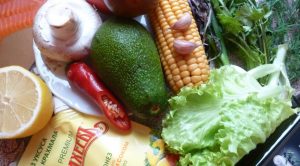 Jantar saudável para salada