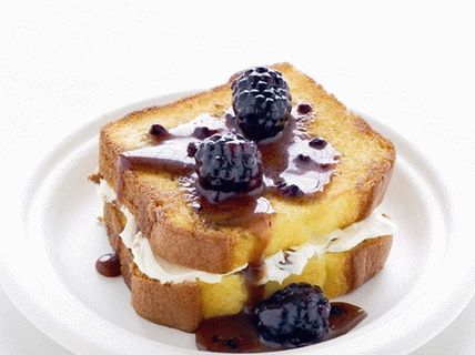 Muffin de fotos e sanduíches de bolinhos Blackberry