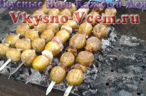 Receita original para batatas de churrasco com bacon