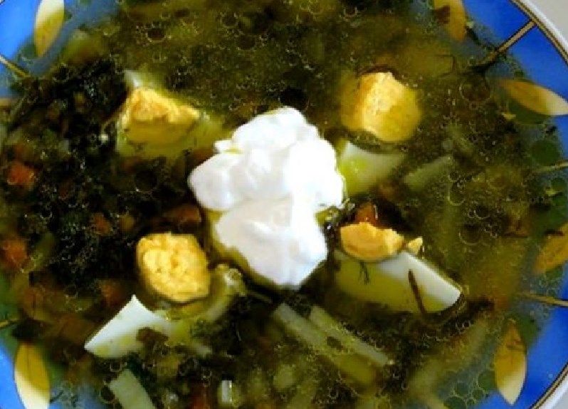 Sopa de repolho de espinafre