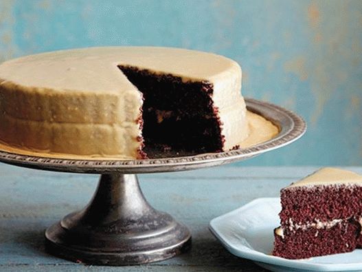 Bolo de chocolate da foto