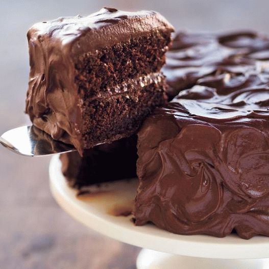 Bolo de chocolate da foto