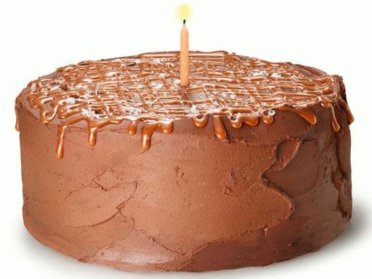 Foto Bolo de chocolate com laranja e caramelo salgado
