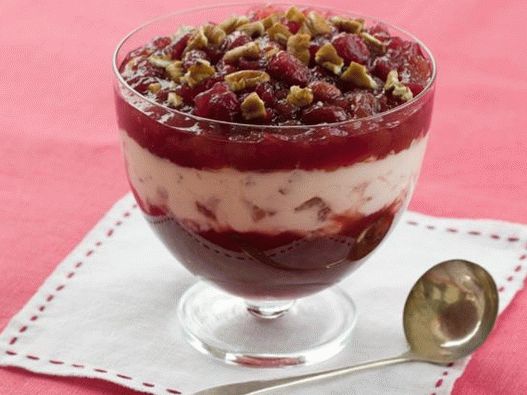 Foto sopro de molho de cranberry