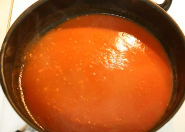 Molho de tomate com creme de leite