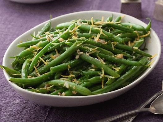 Foto feijão verde frito com alho