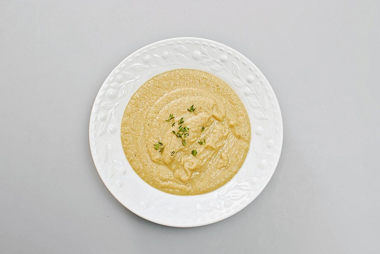 Sopa de purê de berinjela