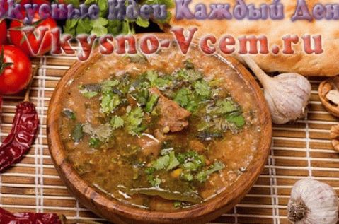 Tempero para a sopa Kharcho no inverno