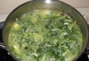 Sopa de espinafre