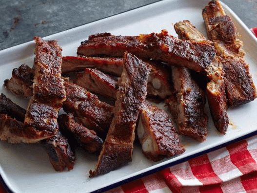 Foto costelas de porco para churrasco do Kansas