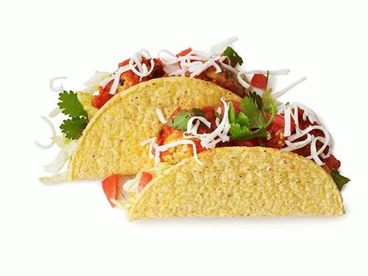 Foto de tacos com almôndegas de frango e pimenta chipotle