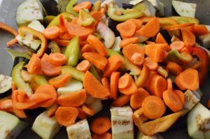 Salada de legumes quente