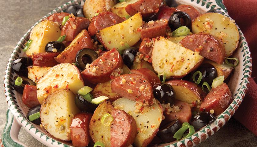 Salada Quente com Enchidos
