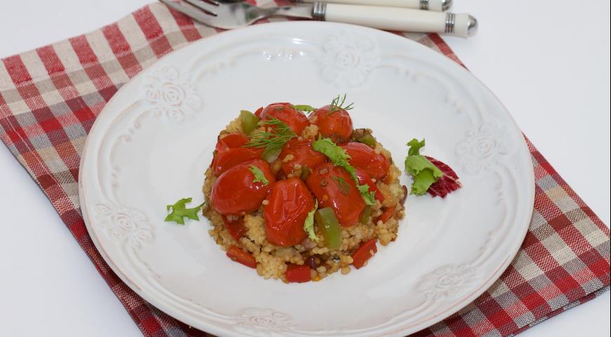 Salada quente de cuscuz