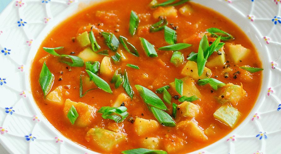 Sopa De Tomate De Abobrinha
