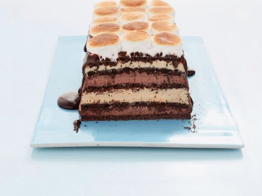 Bolo de fotos Smor sem farinha com marshmallows