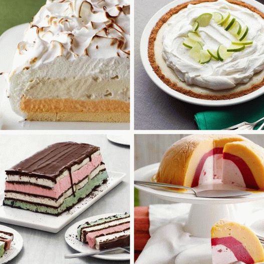 Bolos de fotos e tortas com sorvete
