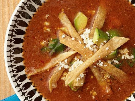 Sopa de tortilhas para fotos - clássica