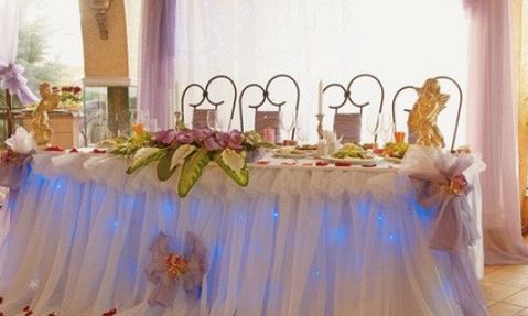 Decoração da mesa de casamento