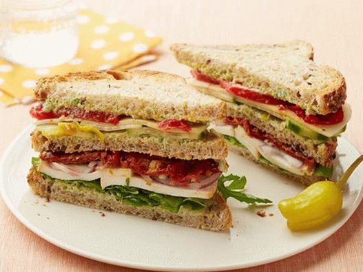Foto sanduíche de clube vegetariano