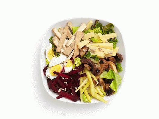 Foto da salada vegetariana do chef