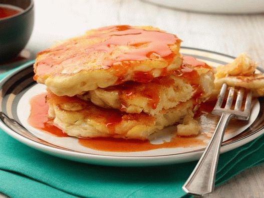 Foto do prato - panquecas com macarrão e queijo