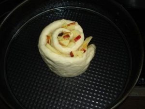 Caracol de torta de maçã