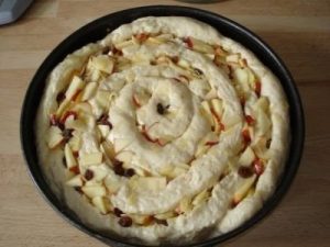 Caracol de torta de maçã