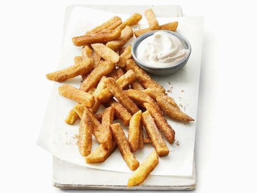 Foto de maçãs fritas