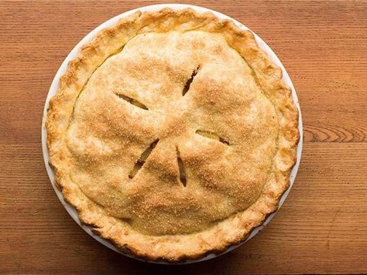 Torta de maçã com foto fechada