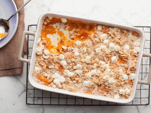Foto caçarola de batata doce
