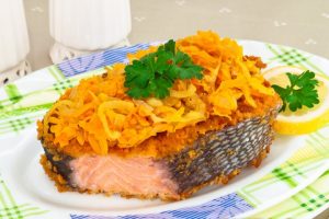 Peixe vermelho frito