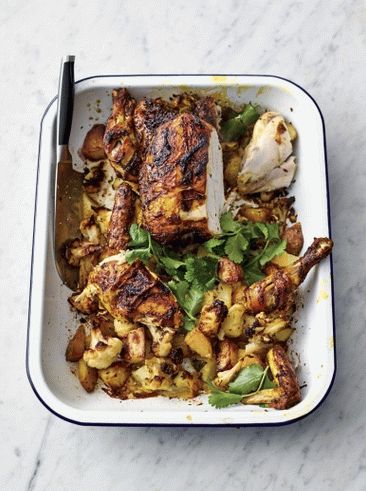 Foto de frango frito com macarrão Tikka Masala - Jamie Oliver