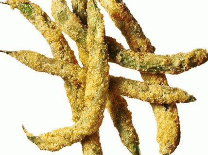 Foto de feijão verde frito