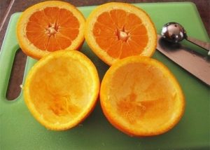 Fatias de laranja geléia