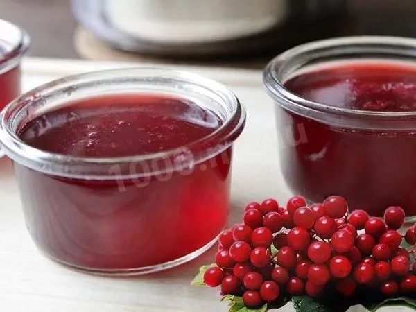 Gelatina de viburno sem cozinhar